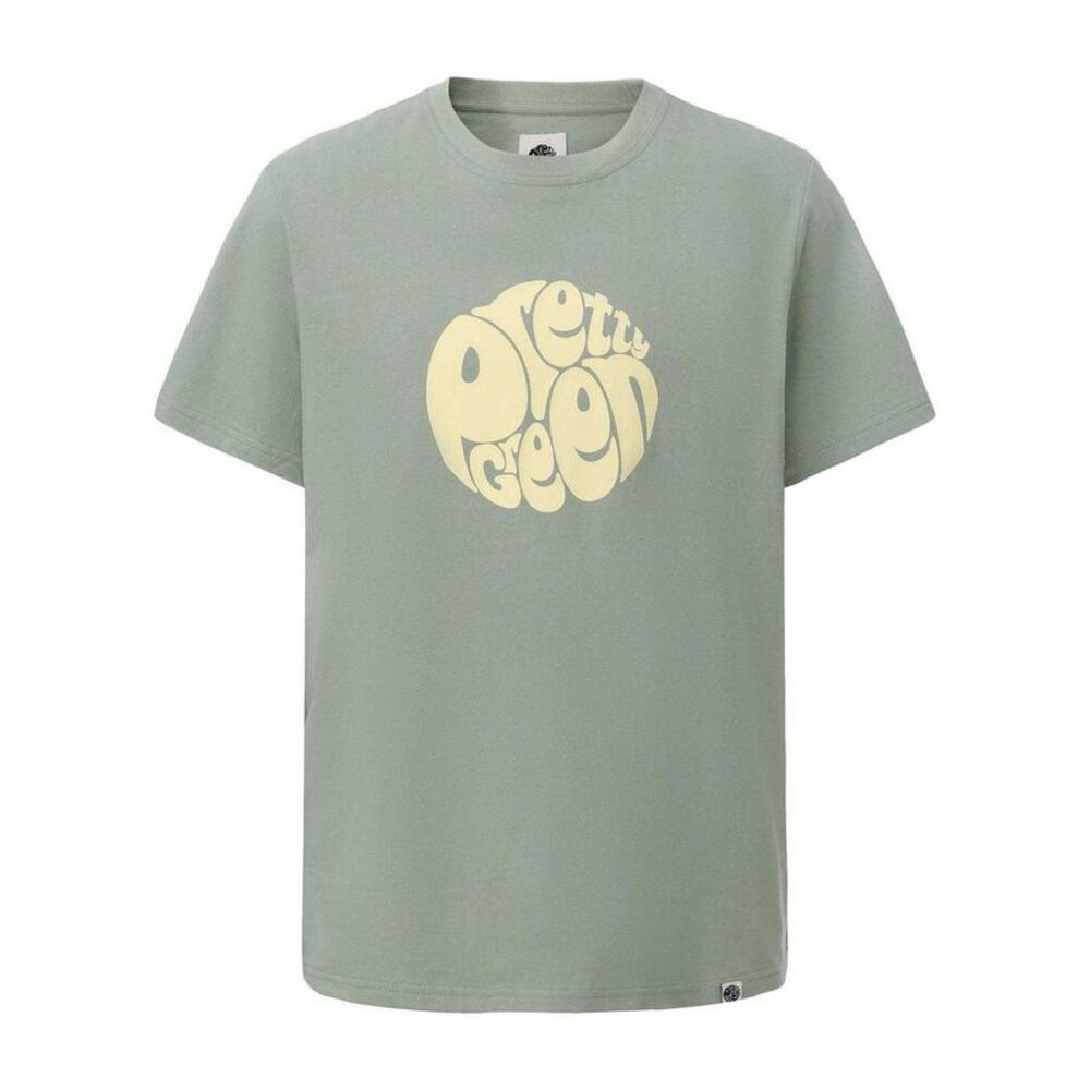 Pretty Green Mens Logo Cotton T-Shirt / Sage